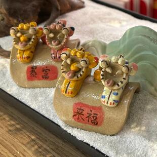 滇园瓦猫香插香座云南非遗瓦猫陶瓷香插特色创意家用点香插香座