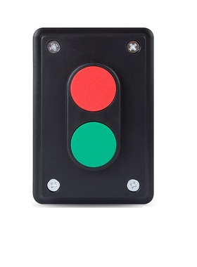 正泰启停开关按钮 NP2-E2001自复位 双联按钮 LA4-2H