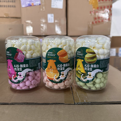 爱优新生A2β酪蛋白入口易化果蔬双拼溶溶豆宝宝休闲小零食24克