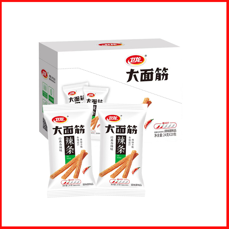 卫龙大面筋24g包调味面制品香辣味 辣条辣片休闲解馋追剧零食小吃