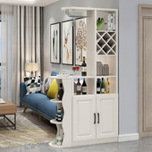 进门玄关隔断柜客厅现代简约轻奢欧式 小户型双面靠墙门厅置物酒柜