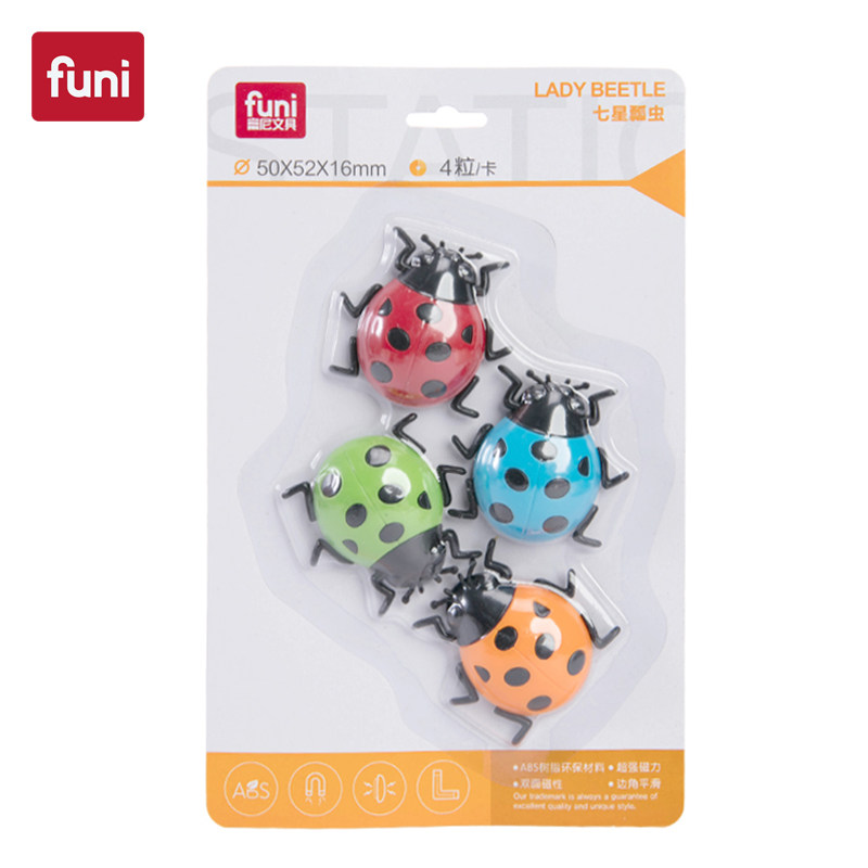 七星瓢虫磁粒卡通创意冰箱磁贴磁吸铁石白板磁钉办公磁片益智早教