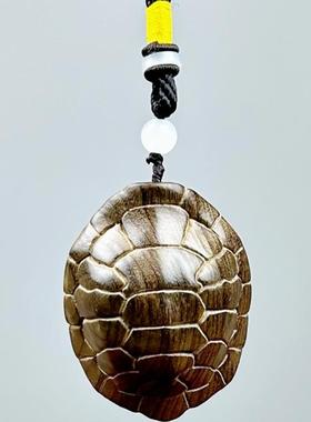 龟壳男阴沉木富甲天下手把件手工