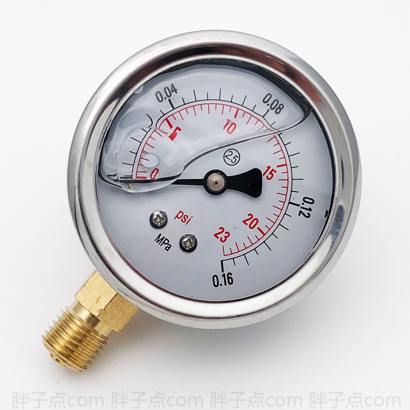 YN-60抗震压力表0.16MPa径向螺纹