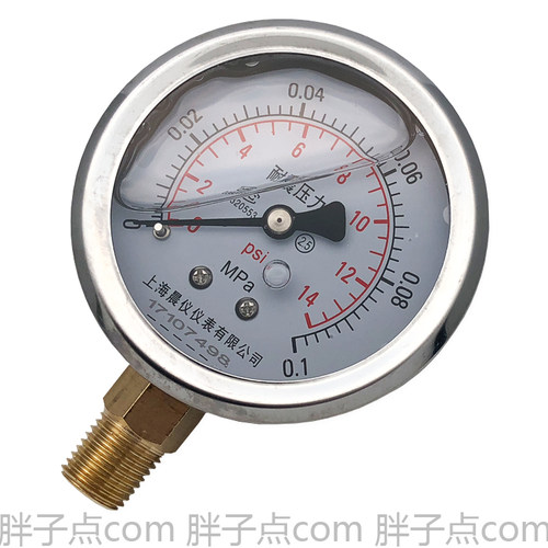 AT-63耐震压力表0.1MPa油压表1/4
