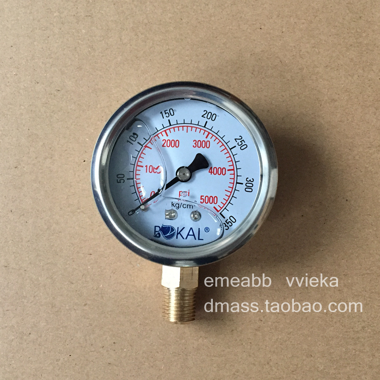 0-350KG/5000PSI油浸压力表PT1/4