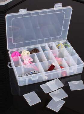 new practical adjustable plastic 24 compartment storage box