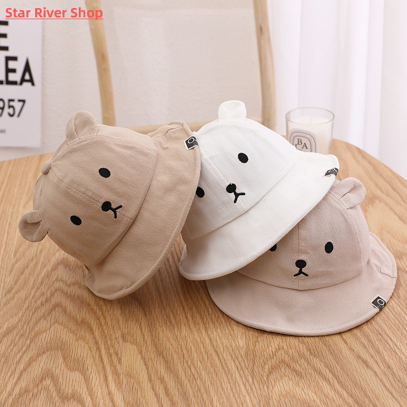 Spring Summer Baby Bucket Hat Cute Bear Ear Newborn Panama