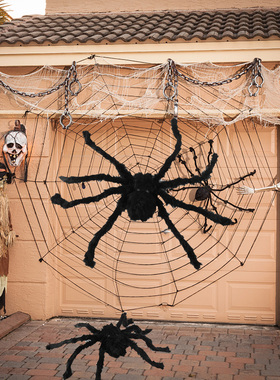 Black White Halloween Decoration Spider Web Giant Stretchy C