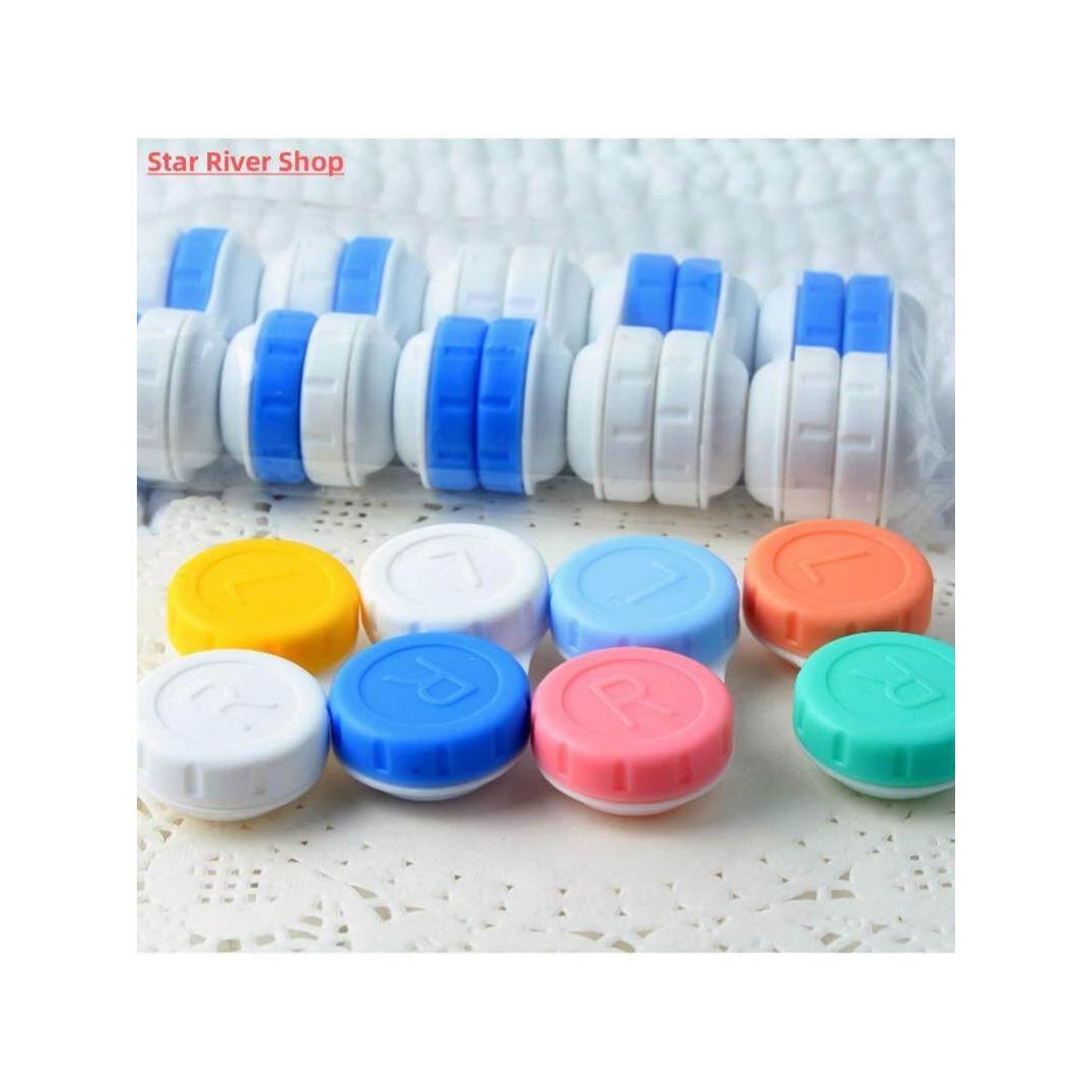 5/10 pcs lot Colored Contact Lenses Case L+R Contact Lens Ca