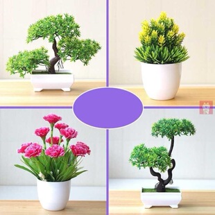 fake plant green floral plants mini indoor Simulation