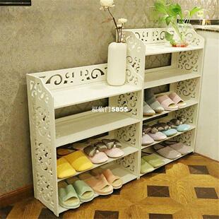 White Wood Storage Organizer Home Carving 1Pcs Shelf