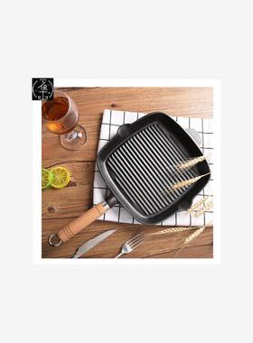 steakhouse wok cast iron fryer stripe grill pan household