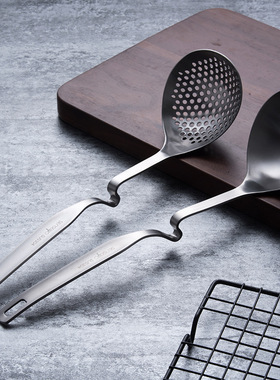 Long Handle soup Spoon Ladle Leaky Colander Strainer  汤勺