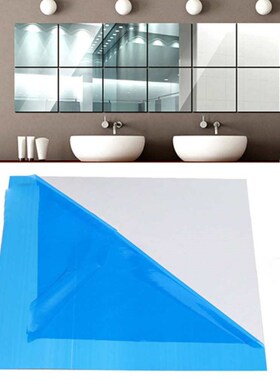 16X Mirror Tile Wall Sticker Square Self Adhesive Room