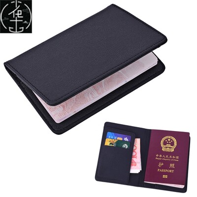 Passport Cover Leather Man Women Travel Passport Holder