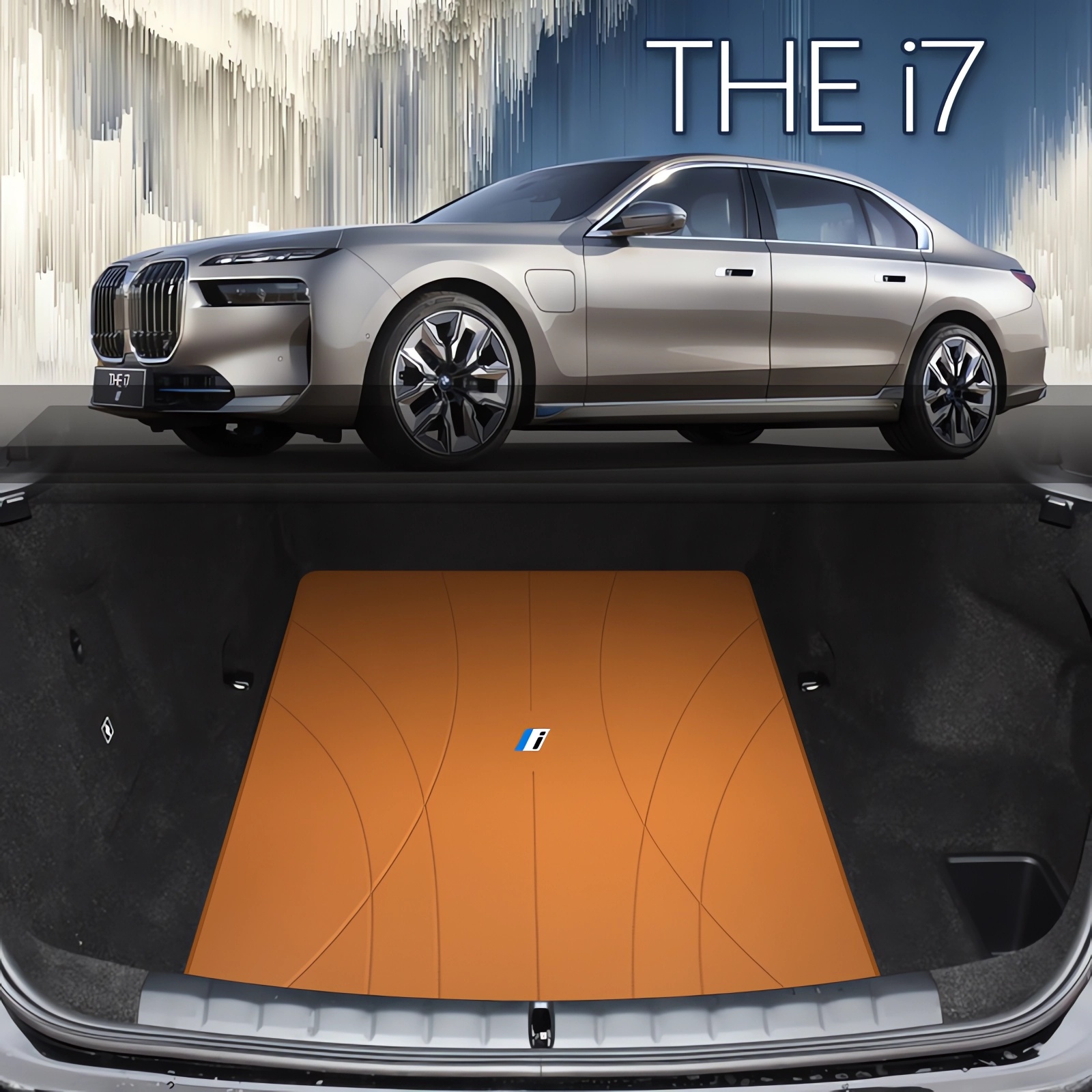 宝马i7后备箱垫电动真皮