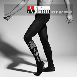 Adrian男士连裤袜60d无前门进口丝袜子性感运动黑丝打底裤ad16