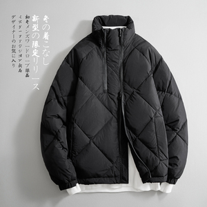 新标90%白鸭绒充绒220克保暖羽绒服男加厚宽松外套Y001#P325图片