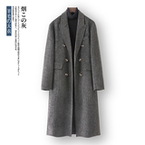 双面呢大衣男羊毛西装领毛呢男羊绒过膝长款外套F5502-P355控598，男装毛呢大衣，电商D318(原电商B337)