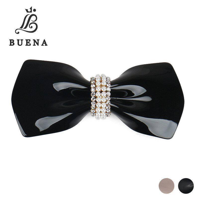 INS欧美复古纯色发夹 黑色蝴蝶结弹簧夹发卡发饰成人顶夹马尾夹