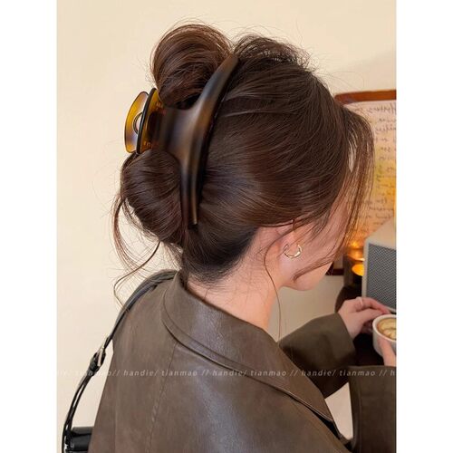 显脸小超大号15cm发量多抓夹女