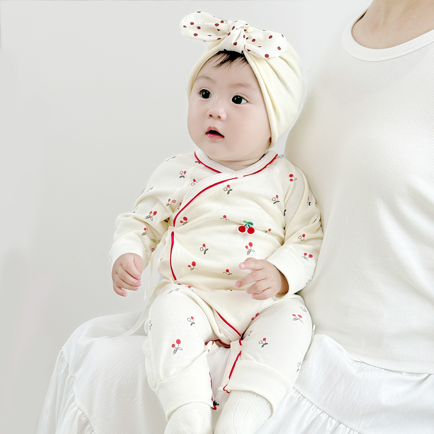 长袖系带护肚新生儿宝宝春秋款
