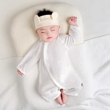 婴儿夏季连体衣莫代尔长袖蝴蝶哈衣宝宝护肚薄款和尚服空调服爬服