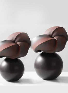 简约现代不规则艺术工艺品摆件样板间售楼处酒店书房桌面软装饰品