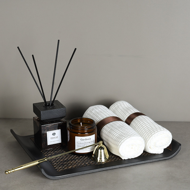 样板间卫生间洗手台香薰毛巾托盘组合摆件卫浴室收纳盘搭配装饰品,家居饰品,家饰软装搭配套装,淘宝优惠券,粉丝福利购,淘宝优惠卷