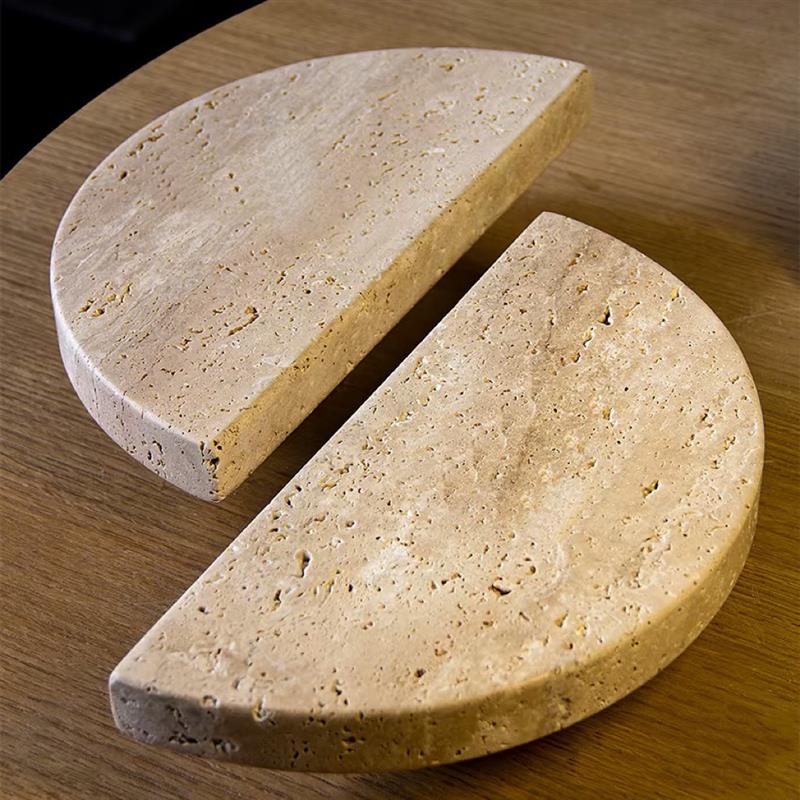 天然米白洞石玻璃门把手石头拉手雕刻石材把手木门拉手大理石定制