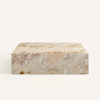 Cubo意式轻奢天然莫奈花园方形大理石茶几客厅家用设计师款高级感
