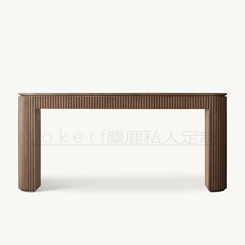 RH BYRON美式乡村简约实木玄关桌设计师款端景台客厅靠墙条案长桌