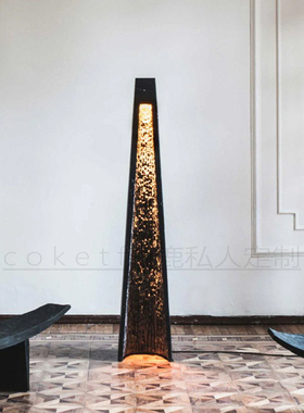 Estela天然大理石雕刻客厅落地灯沙发旁边高级感设计师立式氛围感