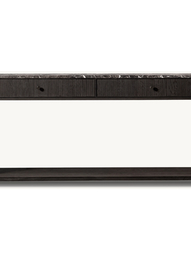 Genevieve美式乡村大理石实木玄关柜客厅设计师款别墅入户玄关桌