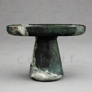 意式 客厅沙发边几小茶几 极简进口天然绿色大理石奢石边桌设计师款