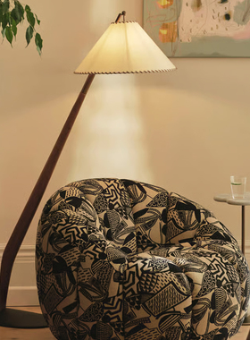 sohohome wren中古风实木客厅落地灯沙发旁边高级感设计款钓鱼灯