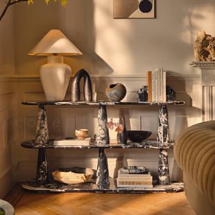 饰书架 客厅靠墙高级感落地装 soho Maven天然大理石置物架设计师款