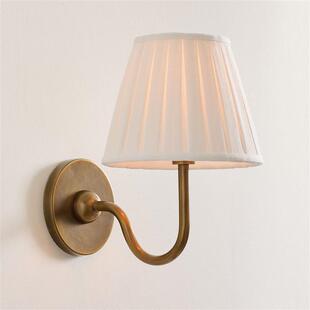 法式极简风布艺客厅书房墙壁灯起居室床头灯美式斗笠酒店包间壁灯