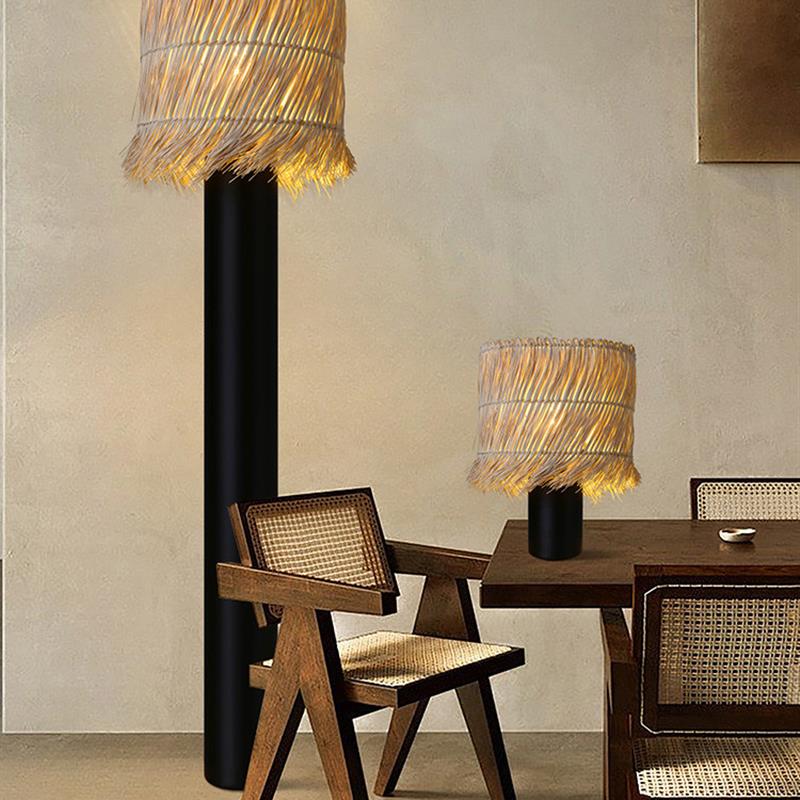 侘寂风落地灯日式客厅沙发边民宿设计师酒店卧室床头氛围装饰台灯