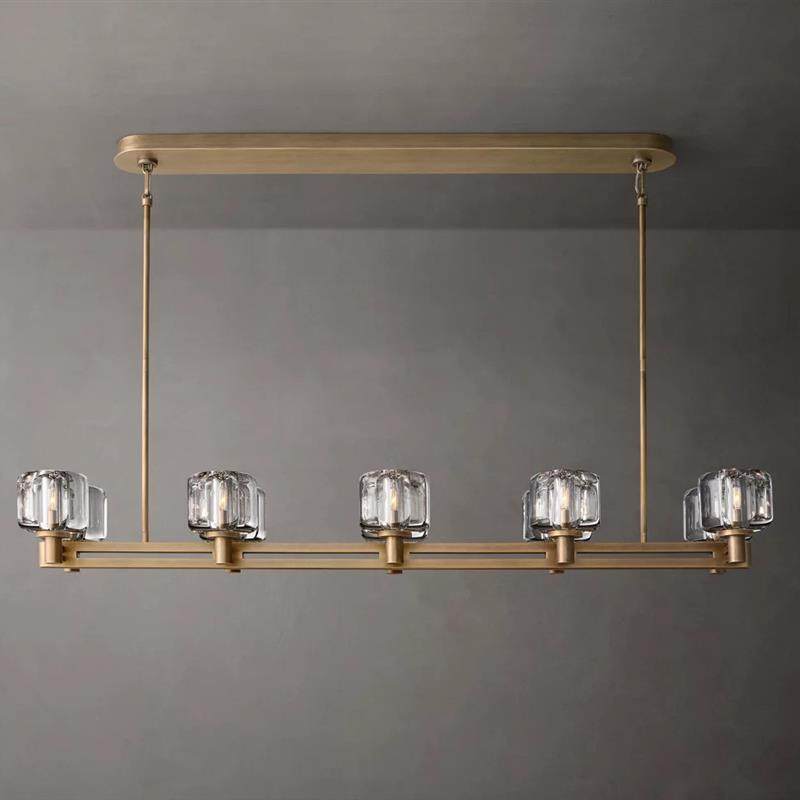 出口外贸 美式乡村轻奢简约Restoration Hardware 德玛特线性吊灯