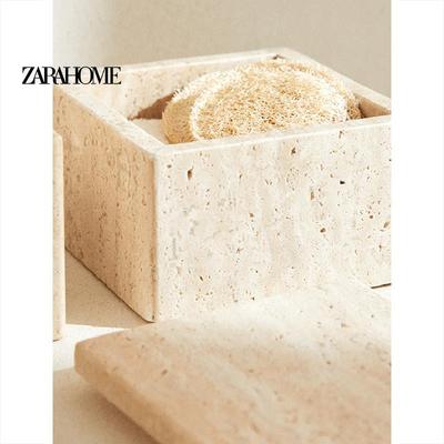 ZaraHome 方形大理石玄关浴室化妆台杂物收纳盒子 43533099710
