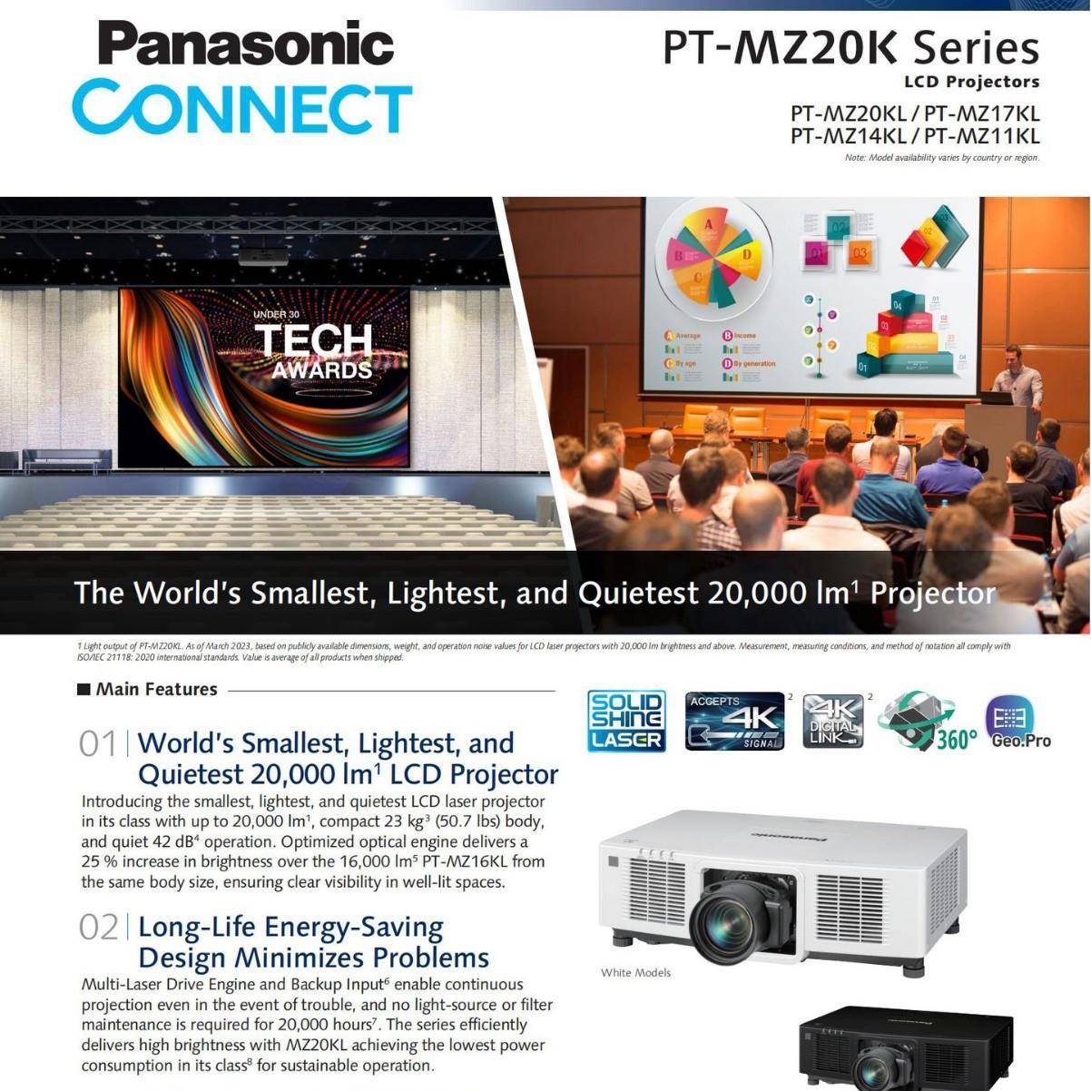 Panasonic松.下 PT-MZ20KL PT-MZ17KL PT-MZ14KL PT-MZ11KL 投影