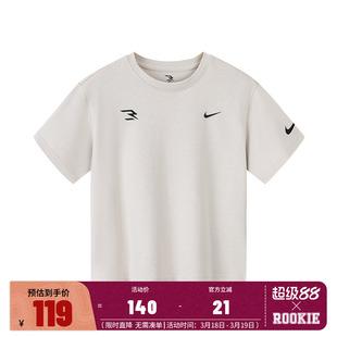 Nike 3brand童装男童短袖T恤夏季儿童上衣2025新款大童运动半袖棉