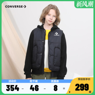 保暖棉衣风衣马甲两件套 converse匡威儿童装 男童棉服2024秋冬新款