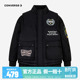 中大童黑色防风保暖棉袄外套 新款 匡威儿童装 男童棉服加厚2025冬季