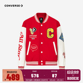 匡威儿童棉服男女童棒球服中大童拜年外套 GLADEE联名新年红色