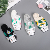 韩国东大门船袜女花朵向日葵隐形运动潮ins休闲硅胶防滑浅口低帮