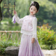 套裙 汉服女童国风唐装 汪小荷汉服女童·锦瑟马面裙套装 早秋新中式