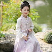 国风套装 汪小荷汉服女童·锦瑟马面裙早秋新中式 汉服女童唐装